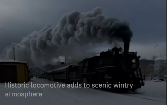Historic Locomotive Adds to Scenic Wintry Atmosphere