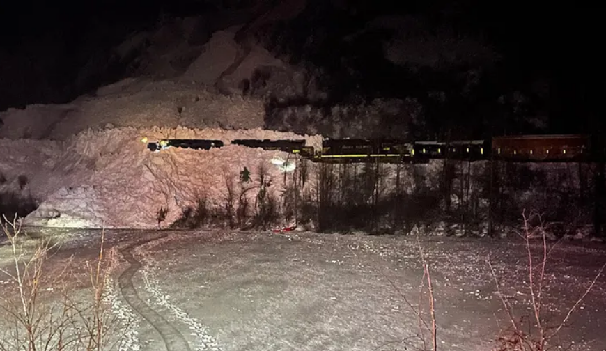 Train in Alaska Derails after Collision with Avalanche