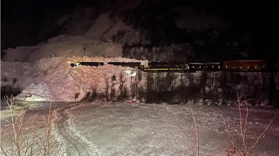 Train in Alaska Derails after Collision with Avalanche
